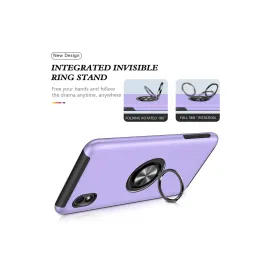 Newface Samsung Galaxy A01 Core Kılıf Elit Yüzüklü Kapak - Mor