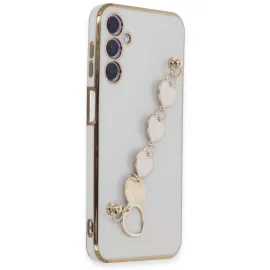 Newface Samsung Galaxy A24 4G Kılıf Esila Silikon - Beyaz