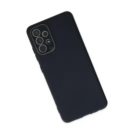 Newface Samsung Galaxy A33 5G Kılıf Lansman Glass Kapak - Lacivert