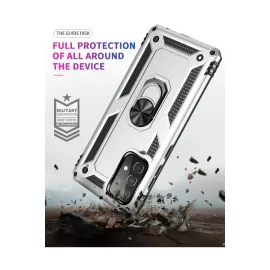 Newface Samsung Galaxy A33 5G Kılıf Sofya Yüzüklü Silikon Kapak - Gümüş