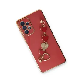 Newface Samsung Galaxy A53 5G Kılıf Esila Silikon - Kırmızı