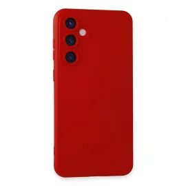 Newface Samsung Galaxy S24 Kılıf Nano Içi Kadife Silikon - Kırmızı