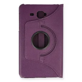 Newface Samsung Galaxy T280 Tab A 7 Kılıf 360 Tablet Deri Kılıf - Mürdüm