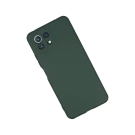 Newface Xiaomi Mi 11 Lite Kılıf Nano Içi Kadife Silikon - Koyu Yeşil