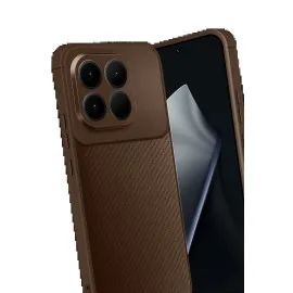 Newface Xiaomi Mi 15T Auto Focus Karbon Kapak - Kahverengi