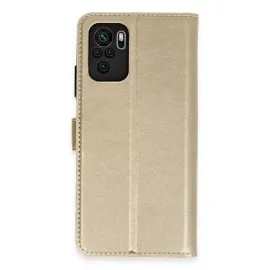 Newface Xiaomi Mi Note 10 Trend S Plus Kapaklı Kılıf - Gold
