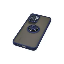 Newface Xiaomi Redmi 10 2022 Kılıf Montreal Yüzüklü Silikon Kapak - Lacivert