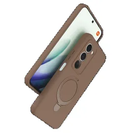 Newface Xiaomi Redmi 15 4G Regal Magsafe Standlı Kapak - Çöl Titanyum