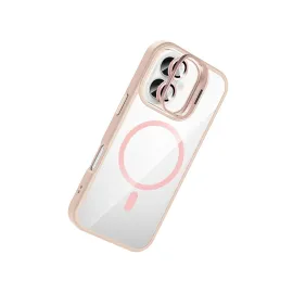 Joko Apple Iphone 16 Plus Remim Lensli Magsafe Standlı Kapak - Pembe