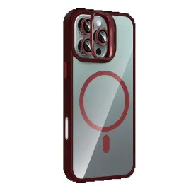 Joko Apple Iphone 16 Pro Max Remim Lensli Magsafe Standlı Kapak - Bordo