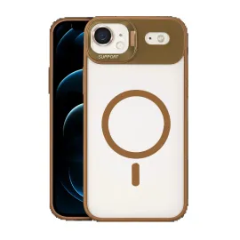 Joko Apple Iphone 17 Air Remim Lensli Magsafe Standlı Kapak - Kahverengi