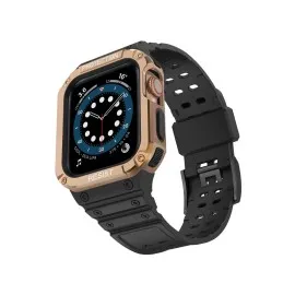 Newface Apple Watch 42Mm Kr401 Silikon Kordon - Siyah-Rose