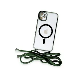 Newface Iphone 11 Kılıf Divo Lazer Askılı Magsafe Kapak - Koyu Yeşil
