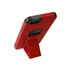 Newface Iphone 6 Kılıf Mega Standlı Silikon - Kırmızı