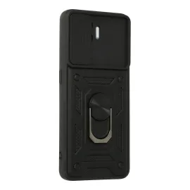 Newface Oppo Reno 5 Lite Kılıf Pars Lens Yüzüklü Silikon - Siyah