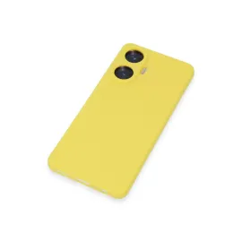 Newface Realme C55 Kılıf Nano Içi Kadife Silikon - Sarı