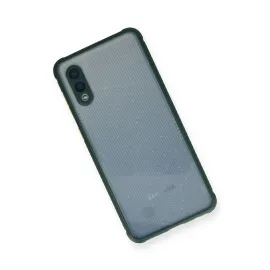 Newface Samsung Galaxy A02 Kılıf Miami Şeffaf Silikon - Koyu Yeşil