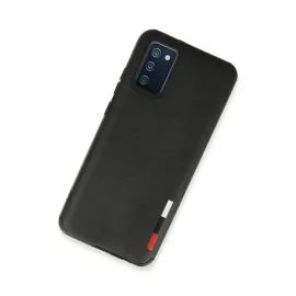 Newface Samsung Galaxy A02S Kılıf Loop Deri Silikon - Siyah