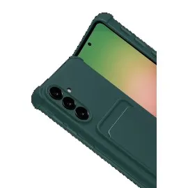 Newface Samsung Galaxy A17 5G Kelvin Kartvizitli Silikon - Koyu Yeşil