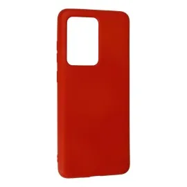Newface Samsung Galaxy S20 Ultra Kılıf Nano Içi Kadife Silikon - Kırmızı