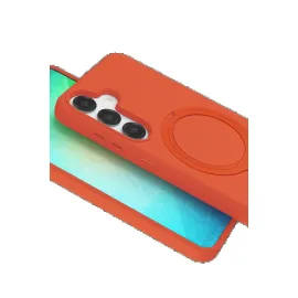 Newface Samsung Galaxy S25 Regal Magsafe Standlı Kapak - Turuncu