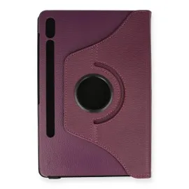 Newface Samsung Galaxy T860 Tab S6 10.5 Kılıf 360 Tablet Deri Kılıf - Mürdüm