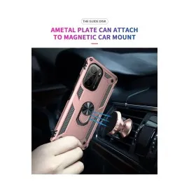 Newface Xiaomi Poco F3 Kılıf Sofya Yüzüklü Silikon Kapak - Rose