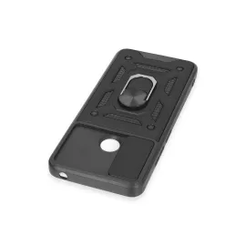 Newface Xiaomi Redmi 12C Kılıf Pars Lens Yüzüklü Silikon - Siyah