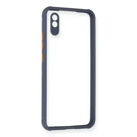 Newface Xiaomi Redmi 9A Kılıf Miami Şeffaf Silikon - Gri
