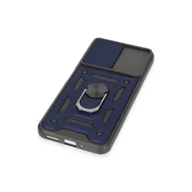 Newface Xiaomi Redmi Note 12 5G Kılıf Pars Lens Yüzüklü Silikon - Lacivert