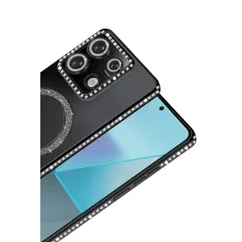 Newface Xiaomi Redmi Note 13 Pro 4G Joke Simli Magneticsafe Kılıf - Siyah