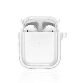 Movenchy Airpods 4 (4.nesil) Shiny Şeffaf Kılıf - Beyaz