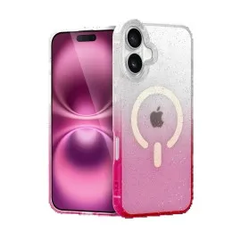 Newface Apple Iphone 16 Pummel Shiny Magsafe Kapak - Pembe