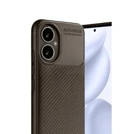 Newface Honor 400 Kılıf Auto Focus Karbon Kapak - Kahverengi