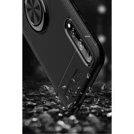 Newface Huawei P Smart S Kılıf Range Yüzüklü Silikon - Siyah