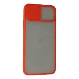 Newface Iphone 11 Pro Max Kılıf Palm Buzlu Kamera Sürgülü Silikon - Kırmızı