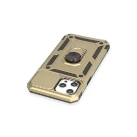 Newface Iphone 12 Pro Max Kılıf Pars Lens Yüzüklü Silikon - Gold