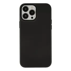 Newface Iphone 13 Pro Max Kılıf Asya Deri Silikon - Siyah