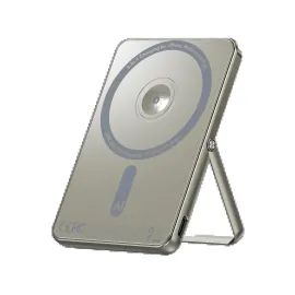 Newface PW580 5.000 mAh 20W Type-C 15W Kablosuz Şarj 3W Saat Şarj ve 5W Kulaklık Şarj Destekli PD Hızlı Şarj Magsafe Powerbank - Titanyum