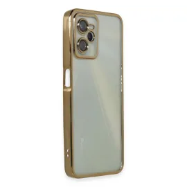 Newface Realme C35 Kılıf Razer Lensli Silikon - Gold
