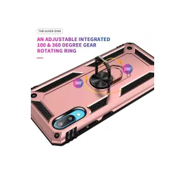 Newface Samsung Galaxy A02 Kılıf Sofya Yüzüklü Silikon Kapak - Rose