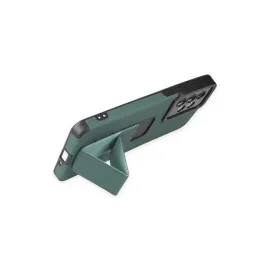 Newface Samsung Galaxy A33 5G Kılıf Mega Standlı Silikon - Yeşil