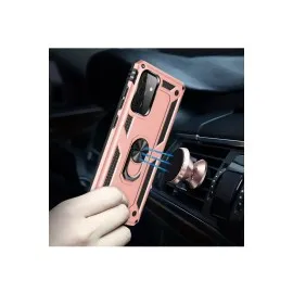 Newface Samsung Galaxy A72 Kılıf Sofya Yüzüklü Silikon Kapak - Rose