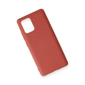 Newface Samsung Galaxy A91 / S10 Lite Kılıf Nano Içi Kadife Silikon - Kiremit