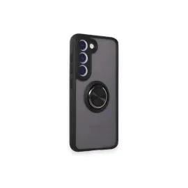 Newface Samsung Galaxy M15 Kılıf Montreal Yüzüklü Silikon Kapak - Siyah