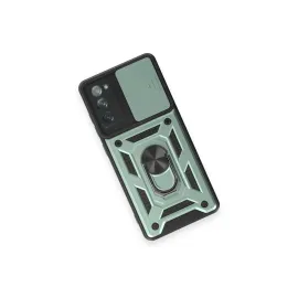 Newface Samsung Galaxy S20 Fe Kılıf Pars Lens Yüzüklü Silikon - Yeşil
