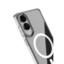 Newface Samsung Galaxy S25 Edge Kılıf Magneticsafe Şeffaf Silikon - Şeffaf