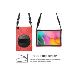 Newface Samsung Galaxy T510 Tab A 10.1 Kılıf Amazing Tablet Kapak - Kırmızı