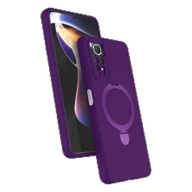 Newface Xiaomi Redmi Note 12 Pro 4G Regal Magsafe Standlı Kapak - Derin Mor