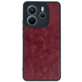 Newface Xiaomi Redmi Note 14 4G Kılıf Aras Deri Kapak - Bordo